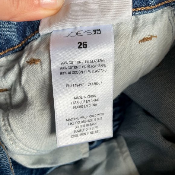 Joe’s Jeans Luna High Rise Cigarette Ankle Jeans Adriatic Wash Size 26 - Picture 6 of 13